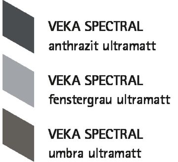 Veka Spectral Farben - Anthrazit, Fenstergrau und Umbra